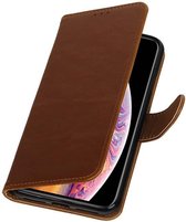 Wicked Narwal | Premium bookstyle / book case/ wallet case voor iPhone XS Max Bruin