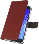 Wicked Narwal | Wallet Cases Hoesje voor Samsung Galaxy J7 2018 Bruin