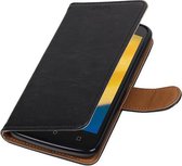 Wicked Narwal | Premium TPU PU Leder bookstyle / book case/ wallet case voor Motorola Moto C Plus Zwart