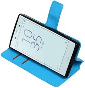 Wicked Narwal | Cross Pattern TPU bookstyle / book case/ wallet case voor Sony Xperia X Compact Blauw