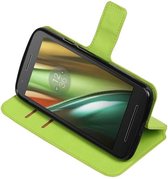 Wicked Narwal | Cross Pattern TPU bookstyle / book case/ wallet case voor Motorola Moto E (3nd Gen) E3 Groen