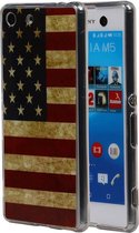 Wicked Narwal | Amerikaanse Vlag TPU Hoesje voor sony Xperia M5 USA