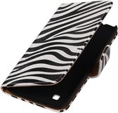 Wicked Narwal | Zebra bookstyle / book case/ wallet case Hoes voor LG K7 Wit