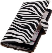 Wicked Narwal | Zebra bookstyle / book case/ wallet case Hoes voor LG Nexus 4 Wit