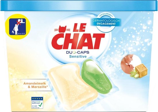 Bol Com Le Chat Duo Caps Sensitive Wascapsules Wasmiddel Capsules 17 Wasbeurten
