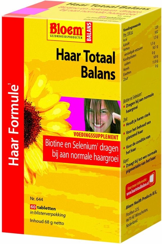 Zilver vrouw verkiezing Bloem Haar Totaal Balans - 60 tabletten | bol.com