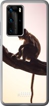 Huawei P40 Pro Hoesje Transparant TPU Case - Macaque #ffffff