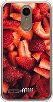 LG K10 (2018) Hoesje Transparant TPU Case - Strawberry Fields #ffffff