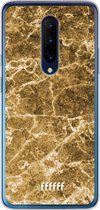 OnePlus 7 Pro Hoesje Transparant TPU Case - Gold Marble #ffffff