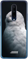 OnePlus 7 Pro Hoesje Transparant TPU Case - Witte Uil #ffffff