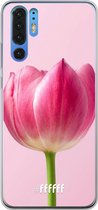 Huawei P30 Pro Hoesje Transparant TPU Case - Pink Tulip #ffffff
