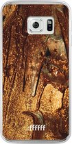 Samsung Galaxy S6 Edge Hoesje Transparant TPU Case - Lets go Gold #ffffff