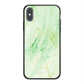 iPhone X Hoesje TPU Case - Pistachio Marble #ffffff