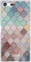 Sony Xperia XZ Premium Hoesje Transparant TPU Case - Colour Tiles #ffffff