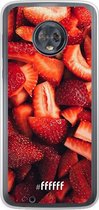 Motorola Moto G6 Hoesje Transparant TPU Case - Strawberry Fields #ffffff