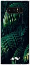 6F hoesje - geschikt voor Samsung Galaxy Note 8 -  Transparant TPU Case - Palm Leaves Dark #ffffff