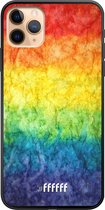 iPhone 11 Pro Max Hoesje TPU Case - Rainbow Veins #ffffff