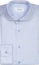Eton  Overhemd Blauw Getailleerd - Maat UK15-EU38 - Heren - Herfst/Winter Collectie - Katoen