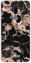 LG G7 ThinQ Hoesje Transparant TPU Case - Rose Gold Marble #ffffff