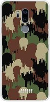 LG G7 ThinQ Hoesje Transparant TPU Case - Graffiti Camouflage #ffffff