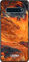 Samsung Galaxy S10 Plus Hoesje TPU Case - Magma River #ffffff