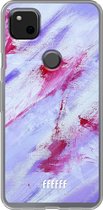 Google Pixel 4a Hoesje Transparant TPU Case - Abstract Pinks #ffffff