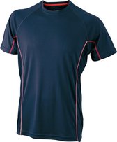 James and Nicholson - Heren Running Reflex T-Shirt (Navy/Rood)