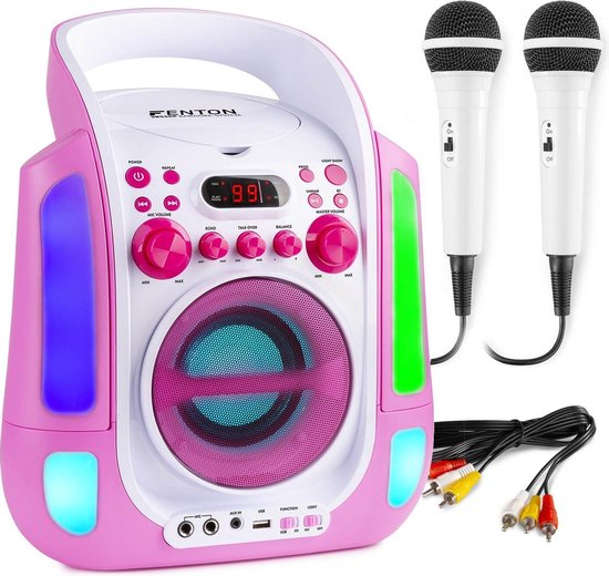 Wrok Locomotief Wat dan ook Karaoke Set met 2 Microfoons en LED Lichteffecten - Fenton SBS30P - Karaoke  CD+G... | bol.com