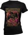 Led Zeppelin - Black Flames Dames T-shirt - S - Zwart