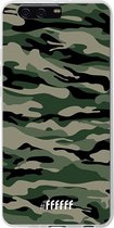 Huawei P10 Plus Hoesje Transparant TPU Case - Woodland Camouflage #ffffff