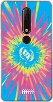 Nokia X6 (2018) Hoesje Transparant TPU Case - Flower Tie Dye #ffffff