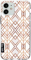 Casetastic Apple iPhone 12 Mini Hoesje - Softcover Hoesje met Design - Copper Geo Print