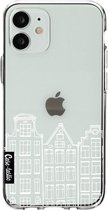 Casetastic Apple iPhone 12 Mini Hoesje - Softcover Hoesje met Design - Amsterdam Canal Houses White Print