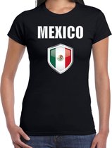 Mexico landen t-shirt zwart dames - Mexicaanse landen shirt / kleding - EK / WK / Olympische spelen Mexico outfit M