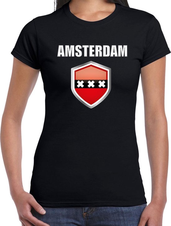 Amsterdam t-shirt zwart dames - Amsterdamse landen shirt / kleding -  Amsterdam outfit L | bol.com