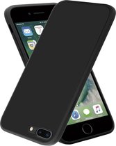 geschikt voor Apple iPhone 7 Plus / 8 Plus vierkante silicone case - zwart