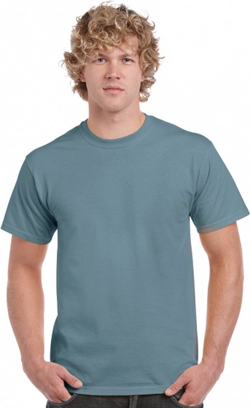T-shirt stone blauw XL