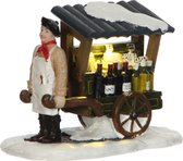 LuVille Kerstdorp Miniatuur Franse Kaasmarkt - L10 x B6 x H7 cm