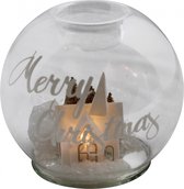 Peha Kaarshouder Merry Christmas Led 12 Cm Glas Transparant