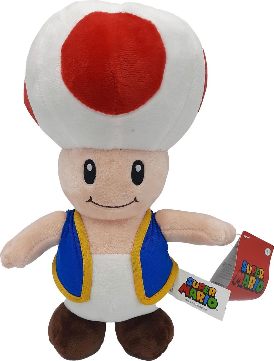 Nintendo Super Mario - Toad - Pluche Knuffel - 30 cm | bol