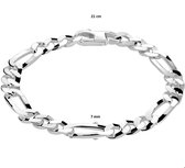 Zilveren Armband figaro 7 mm 20 cm 1021087 20 cm