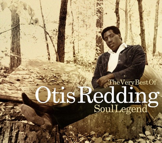 Otis Redding zit in een bosrijke omgeving. Op de hoes staat 'The Very Best Of Otis Redding Soul Legend'.