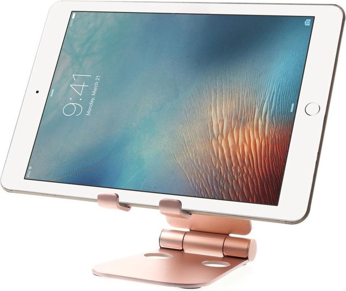Universele Verstelbare Aluminium Houder Smartphone en Tablet Roze