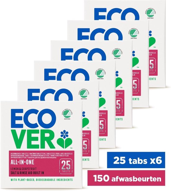 Tablettes pour lave-vaisselle Ecover All In One - Citrus - Value Pack 150  Tabs All-in-One | bol.com
