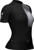 Compressport Compressieshirt Dames Polyamide Zwart Maat M