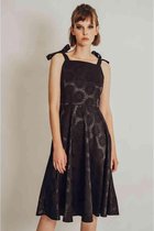 Voodoo Vixen - Begonia Floral Skater jurk - XL - Zwart