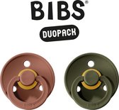 BiBS - Colour Pacifier - Stage 2 Fopspeen - 2 stuks - Woodchuck / Hunter Green