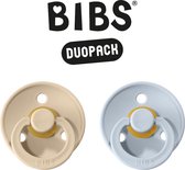 Bibs fopspeen - maat 2 6-18 maanden - 2 stuks - vanilla - baby blue