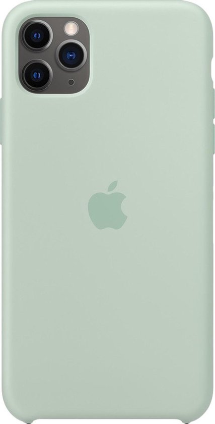 Ladder Overredend premier Apple Silicone Backcover iPhone 11 Pro Max hoesje - Mint | bol.com