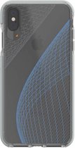 Gear4 Victoria transparant hoesje met blauwe en grijze patronen iPhone XS Max - Transparant